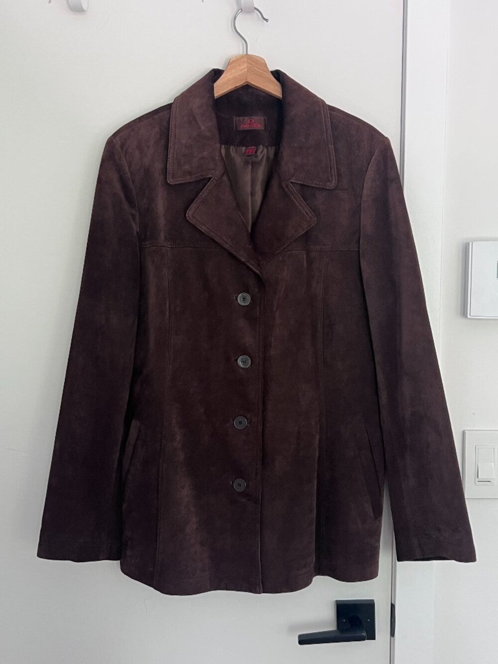 Vintage 90s suede coat - size M